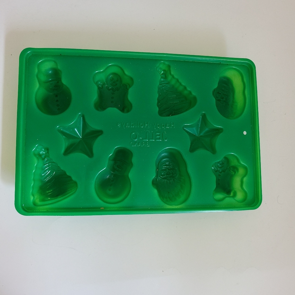 Jello Jell-O Mold Happy Holidays Christmas Green